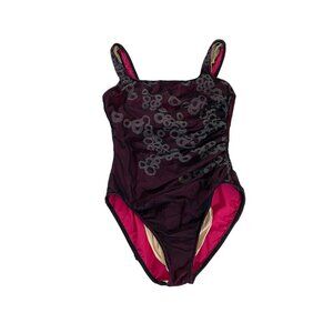 Miraclesuit Women' Ruched Mesh Floral One Piece Swimsuit - 10